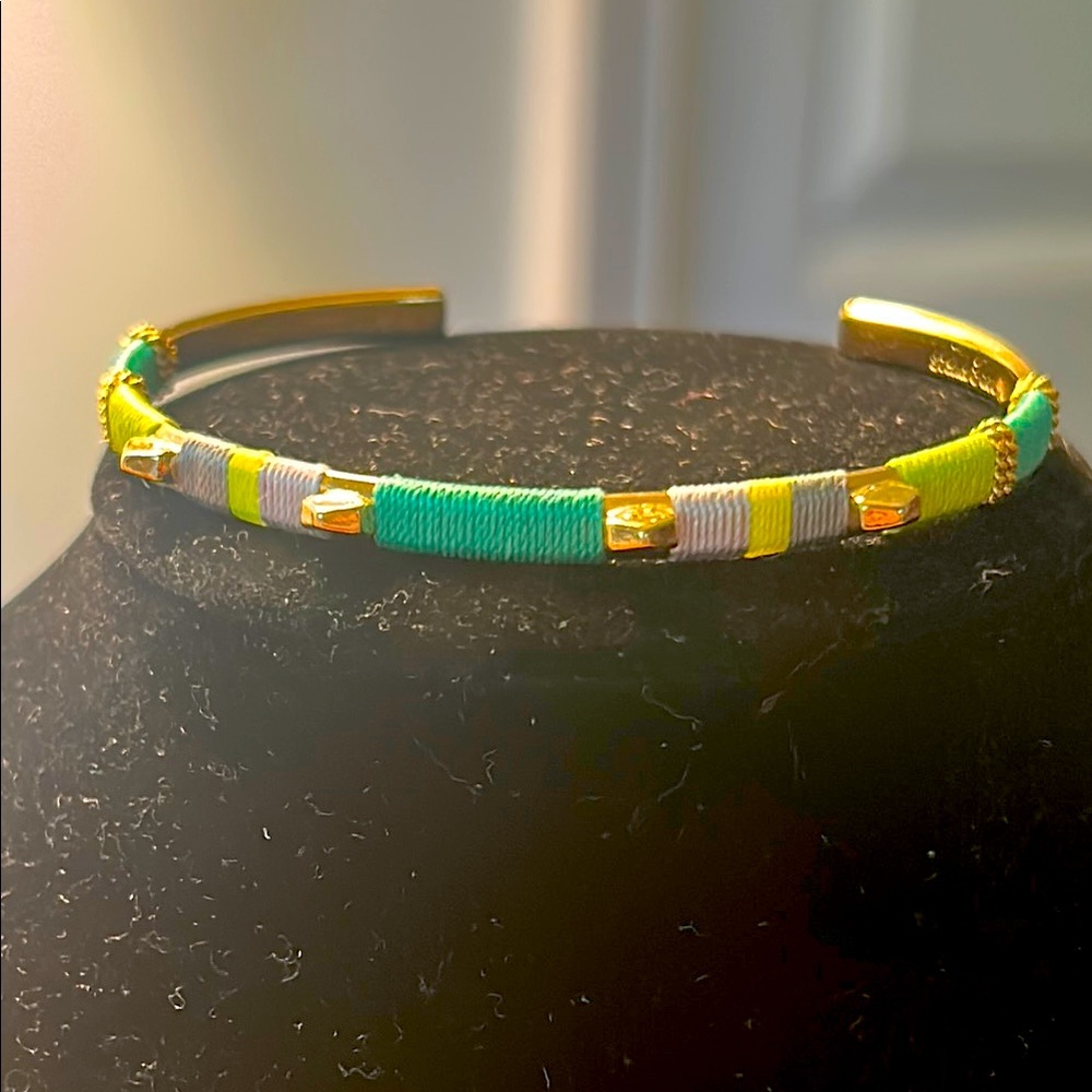 Stella and Dot Colorful Wrapped Cuff Bangle Bracelet